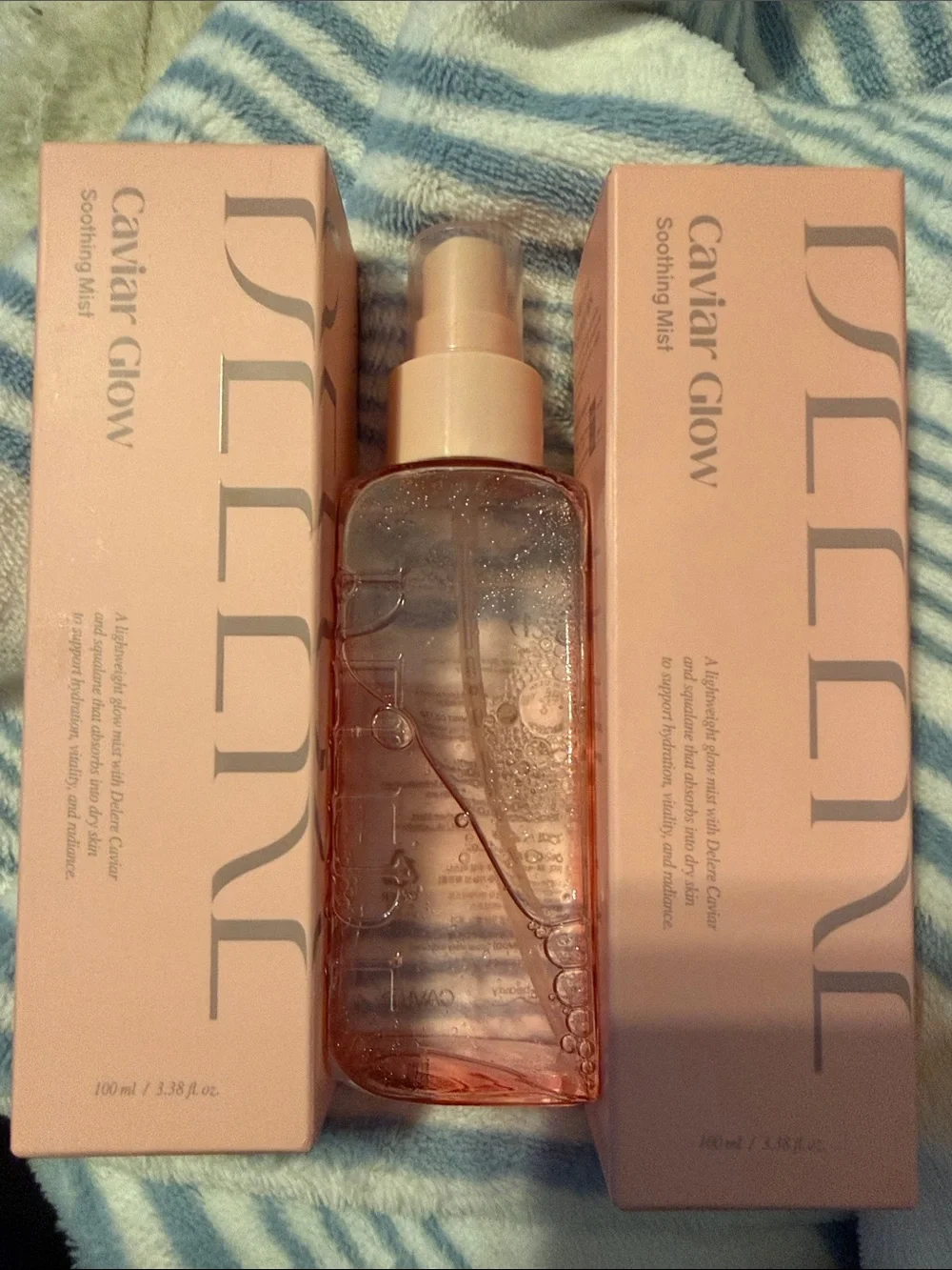 Caviar Glow Soothing Mist — Pink Hydrating Facial Spray set of 2